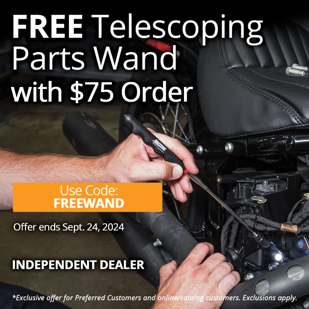 Free telescoping parts wand with $75 order